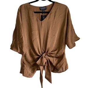 LAST CHANCE SALE! NEW FRANK LYMAN Bronze Front Tie Top size 8